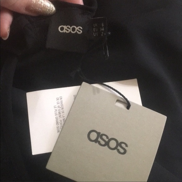 ASOS BLACK DRESS IN BALCK NWT - Picture 4 of 7